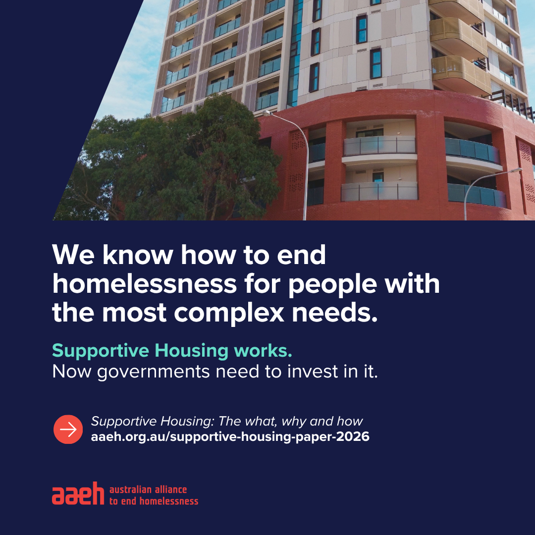 Social tile: We know how to end homelessness for people with the most complex needs. Supportive Housing works. Now governments need to invest in it.